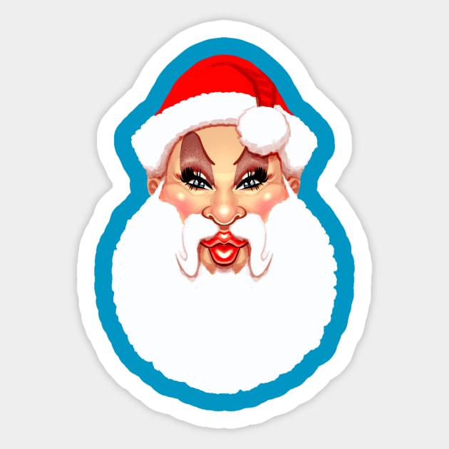 Drag Santa Sticker by ChadSell